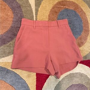 Aritzia Wilfred High Waisted Trouser Shorts Burnt Orange Size 2 See Pics of Hem